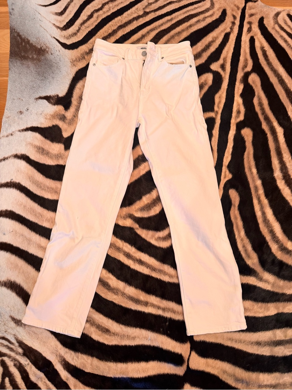 Just Black white Straight-Leg Jeans